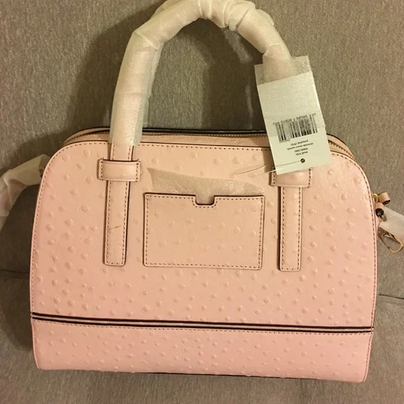 Kate spade river street ostrich pink purse - Picture 3 of 4